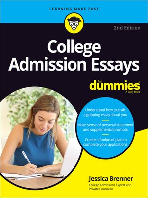 cover image of College Admission Essays For Dummies